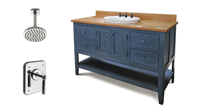 bathroom fixtures and vanity cabinets