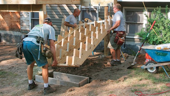 how to build deck stairs