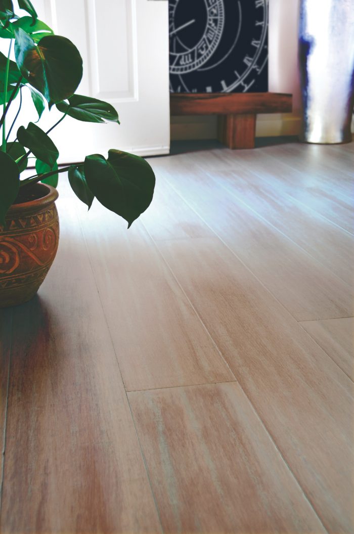 Shot of bamboo flooring.