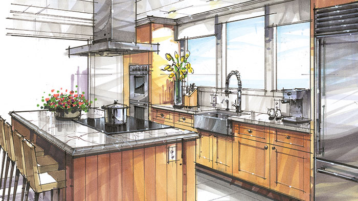 kitchen design drawing