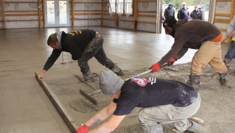 finishing a concrete slab