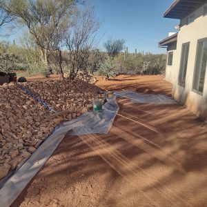 Mike's re-sculpting backyard