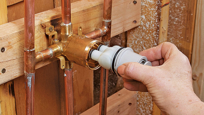 Installing a tub filler valve