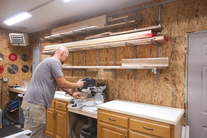 Photo of the miter-saw station in Casey Knips' station.